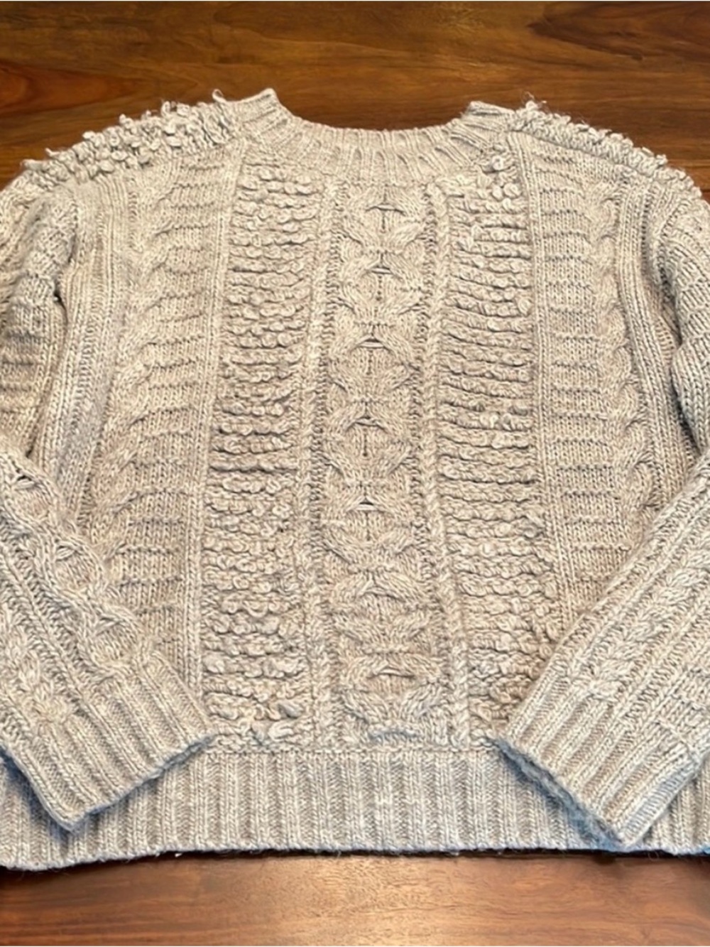 Banana Republic Gray Cable Knit Sweater